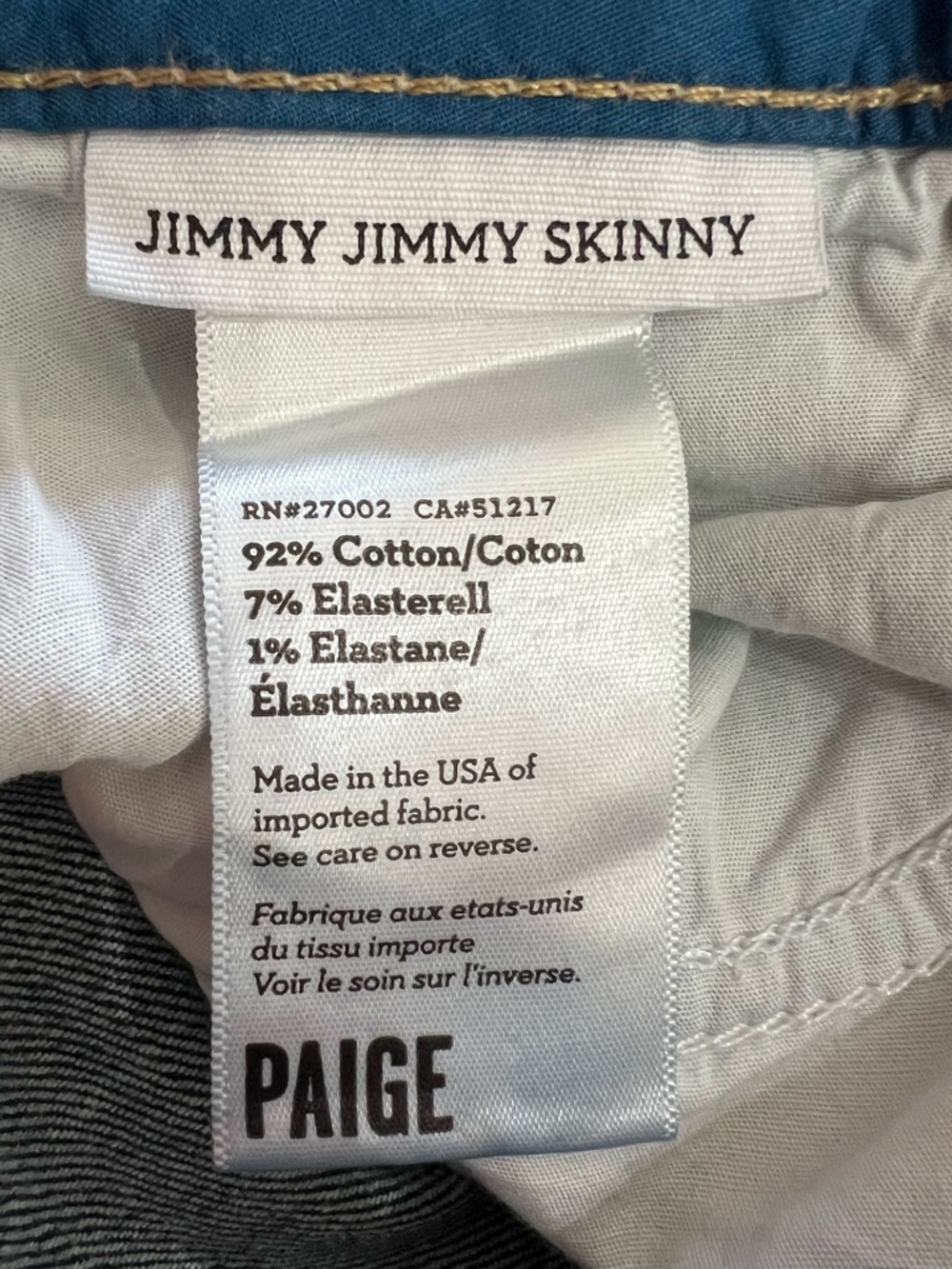 Paige | Jimmy Jimmy Skinny Mid-Rise Boyfriend Jeans in Bondi Sz 28 - Picture 9 of 10